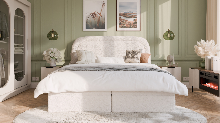 mintfarbenes schlafzimmer